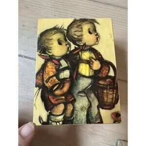 Vintage Deichert Jewelry Music Box Ballerina Hummel Image. Works